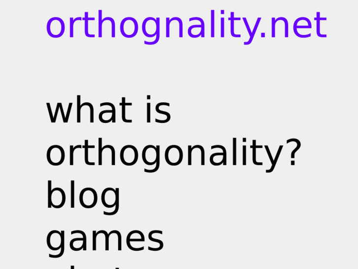 www.orthogonality.net