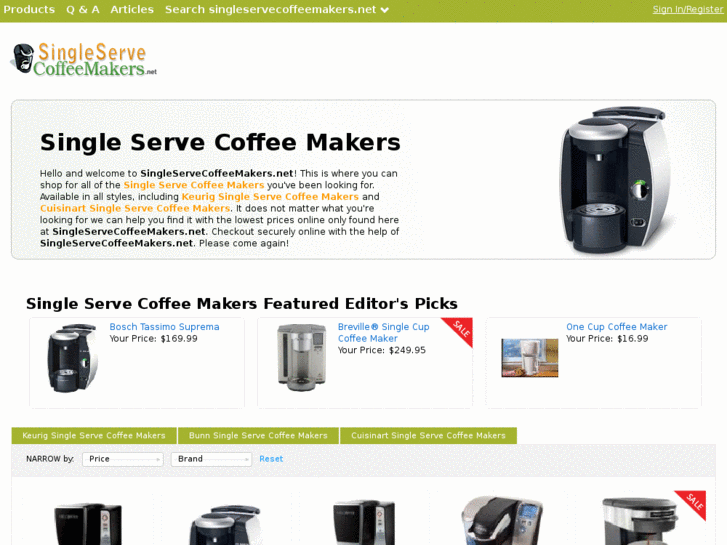 www.singleservecoffeemakers.net