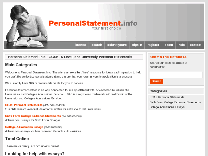 www.personalstatement.info