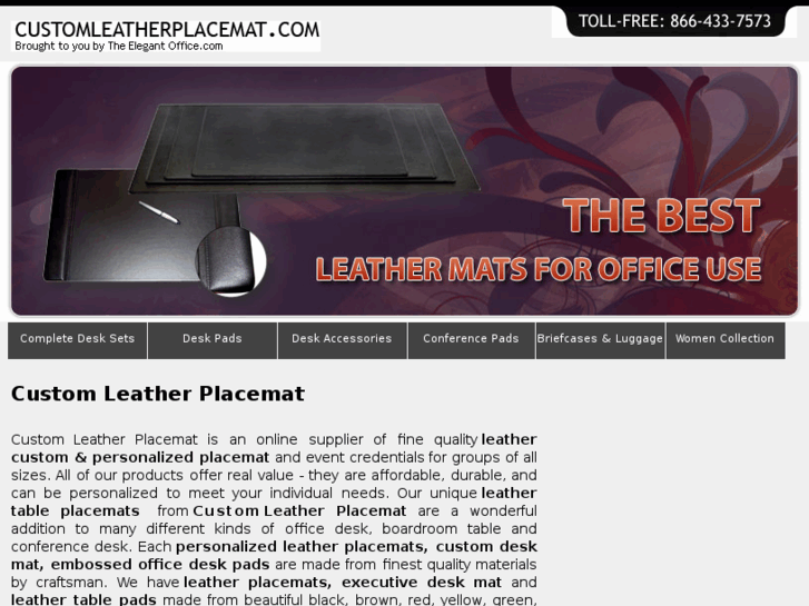 www.customleatherplacemat.com