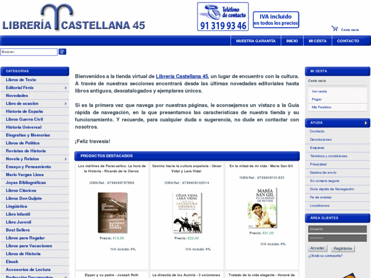 www.libreriacastellana45.com