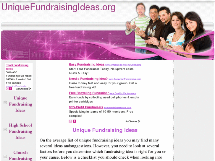 www.uniquefundraisingideas.org