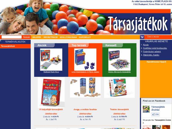 www.tarsasjatekaruhaz.com