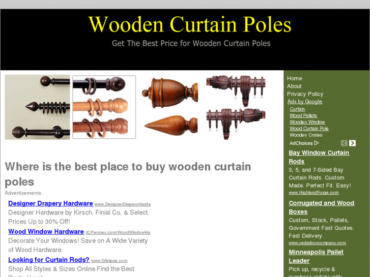 www.woodencurtainpoles.net