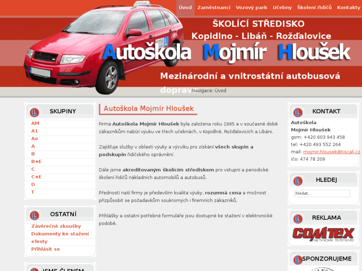 www.autoskolahlousek.cz