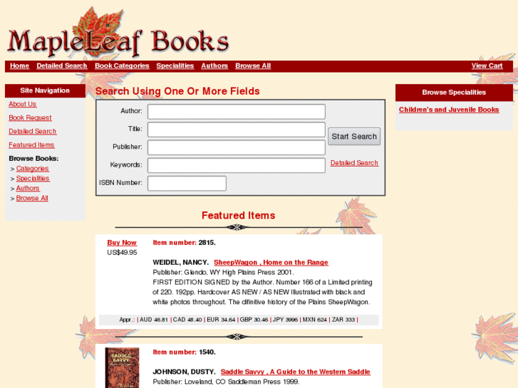 www.mapleleafbooks.com