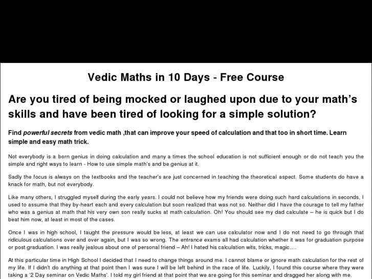 www.vedicmathsin10days.com