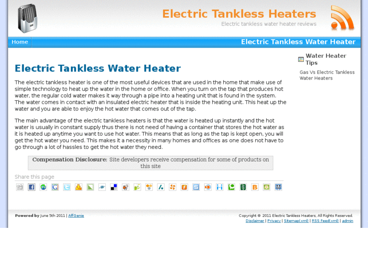 www.electrictanklessheaters.com