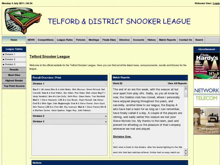 www.telfordsnooker.com