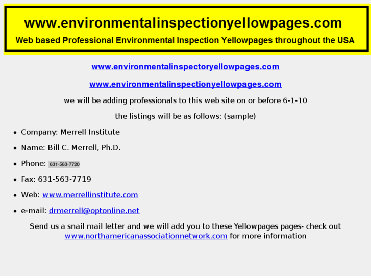 www.environmentalinspectionyellowpages.com