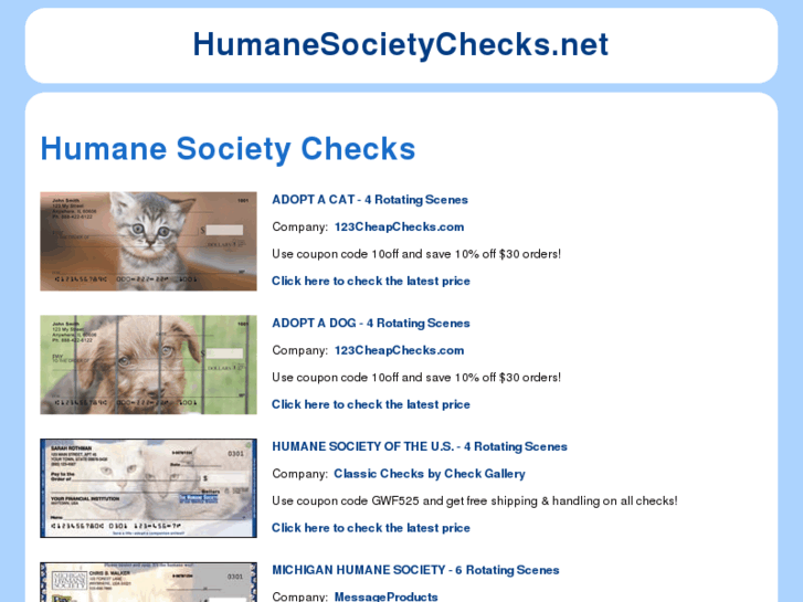 www.humanesocietychecks.net