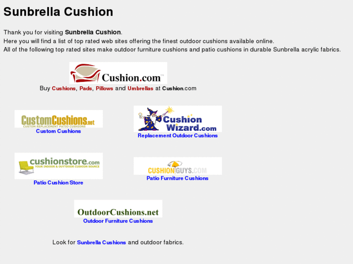 www.sunbrellacushion.net