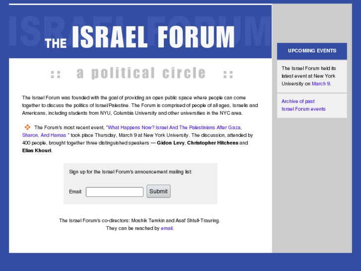 www.theisraelforum.org