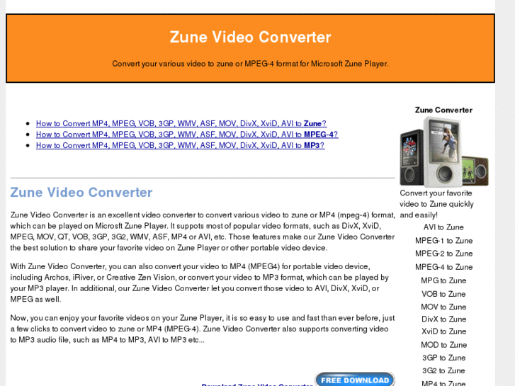 www.zunevideoconverter.biz