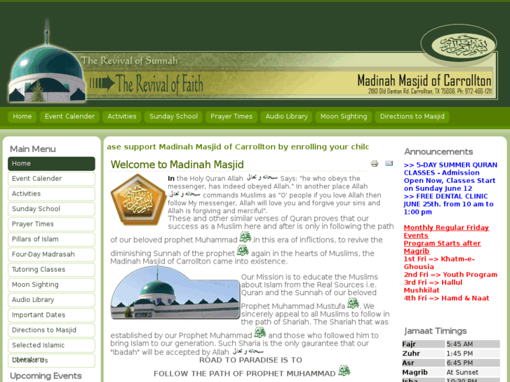 www.madinahmasjidofcarrollton.com