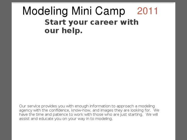 www.modelingminicamp.com