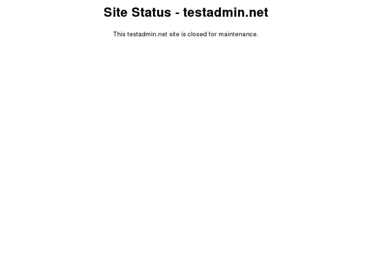 www.testadmin.net