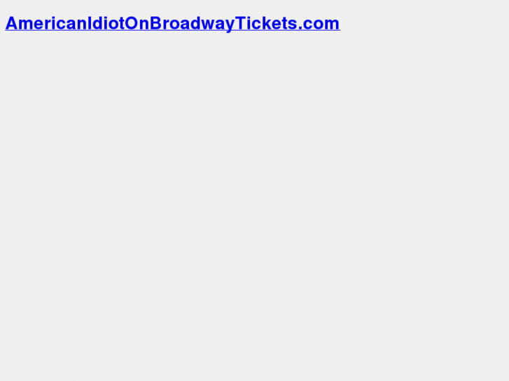 www.americanidiotonbroadwaytickets.com