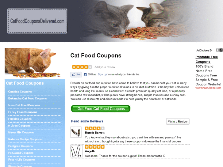 www.catfoodcouponsdelivered.com