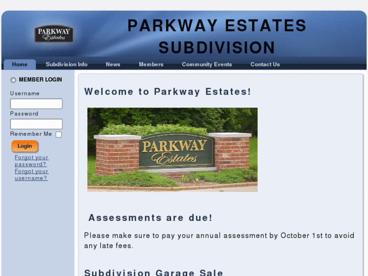 www.parkwayestatessubdivision.com