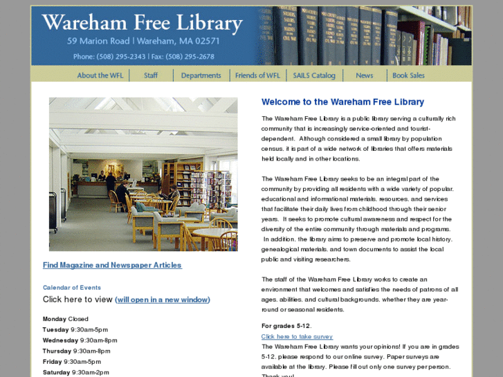 www.warehamfreelibrary.org