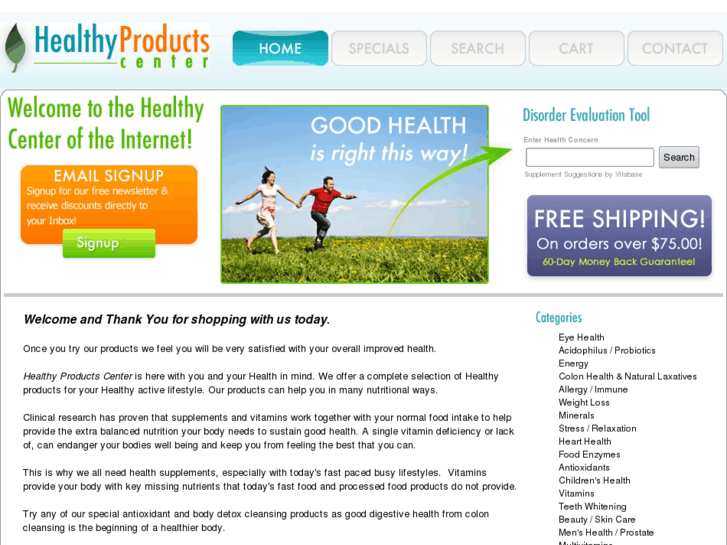 www.healthyproductscenter.com