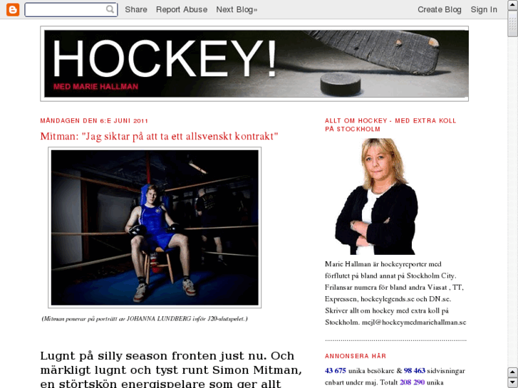 www.hockeymedmariehallman.se