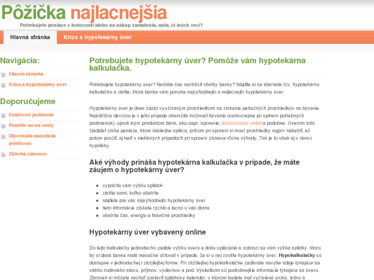 www.pozickanajlacnejsia.sk