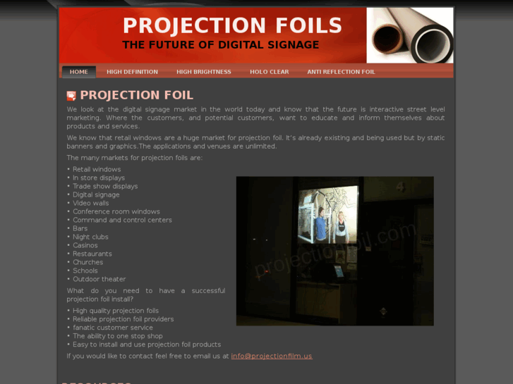 www.projectionfoil.com