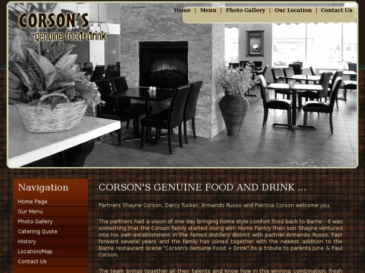 www.corsonsgenuinefoodanddrink.com