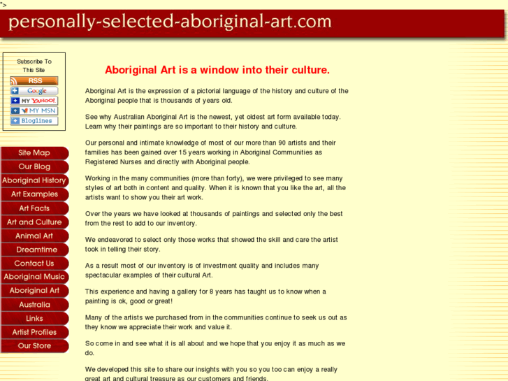 www.personally-selected-aboriginal-art.com