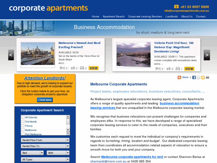 www.corporateapartments.com.au