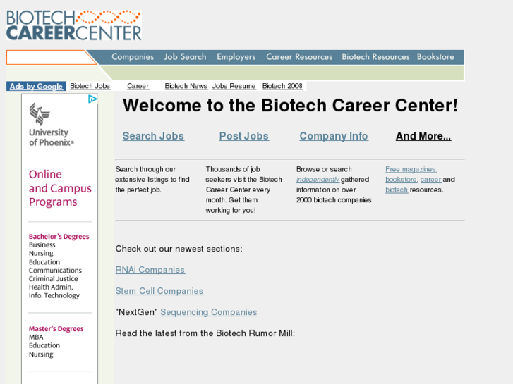 www.biotechcareercenter.com