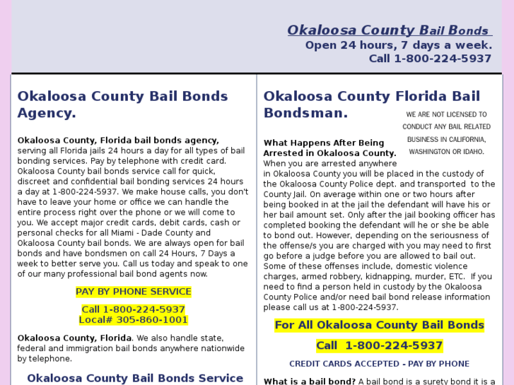 www.okaloosacountybailbonds.com