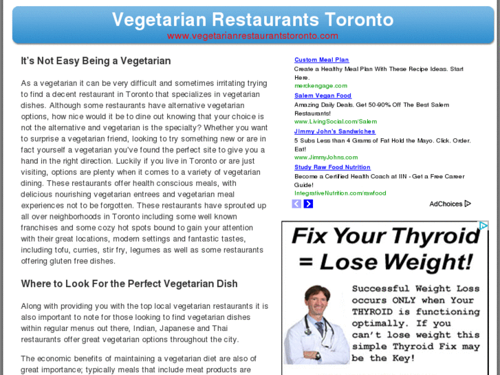 www.vegetarianrestaurantstoronto.com