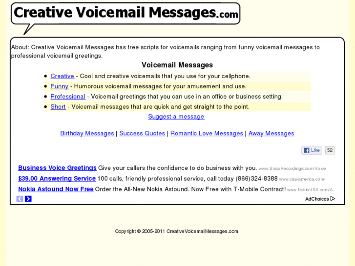 www.coolvoicemailmessages.com