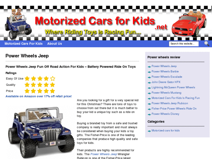 www.motorizedcarsforkids.net