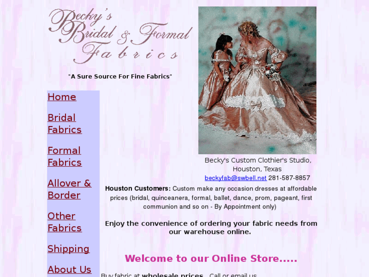 www.beckysbridalformalfabrics.com