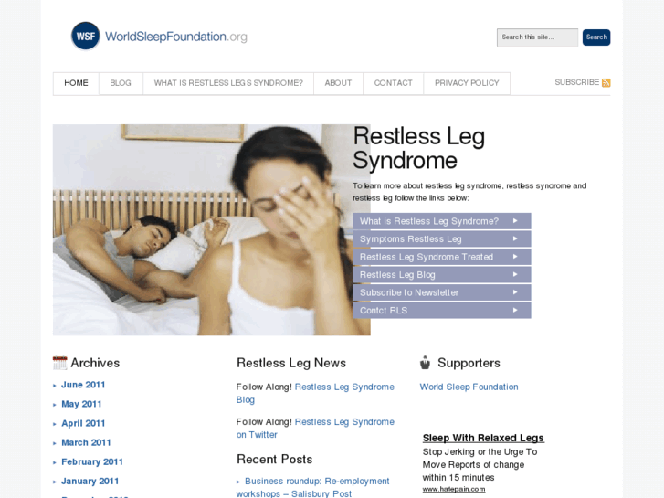 www.restlesslegssyndrome.org