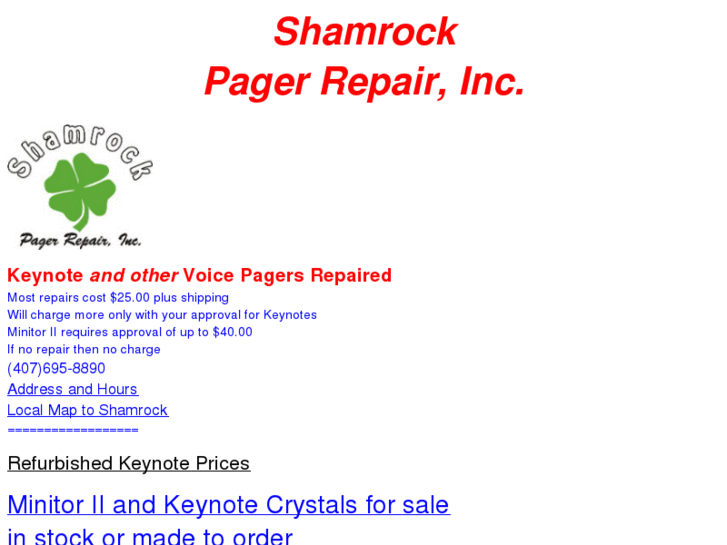 www.shamrockpagerrepair.com