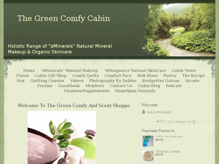 www.thegreencomfycabinandscentshoppe.com