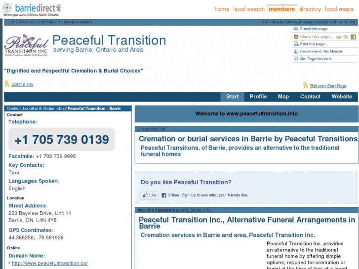 www.peacefultransition.info