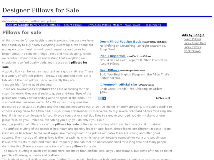 www.pillowsforsale.org