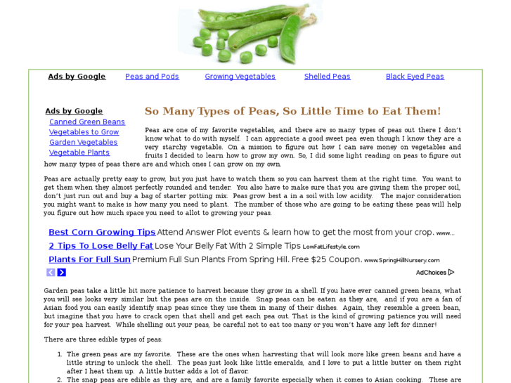 www.typesofpeas.com