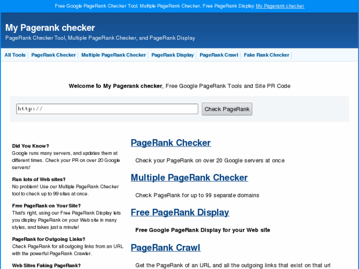 www.mypagerankchecker.info