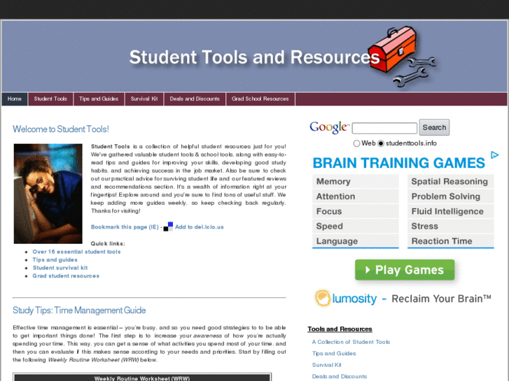 www.studenttools.info