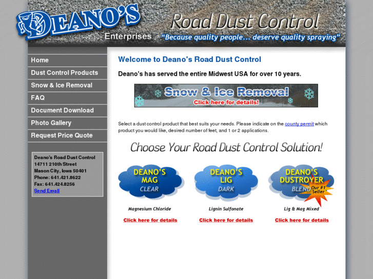 www.deanosroaddustcontrol.com