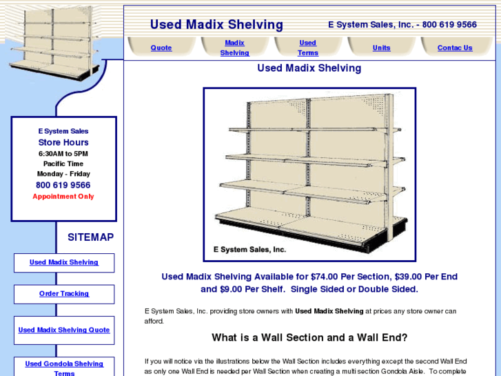 www.usedmadixshelving.com