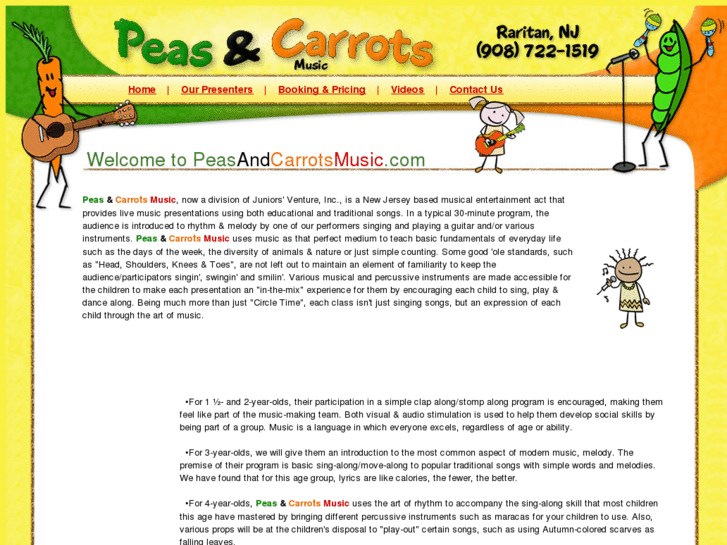 www.peasandcarrotsmusic.com