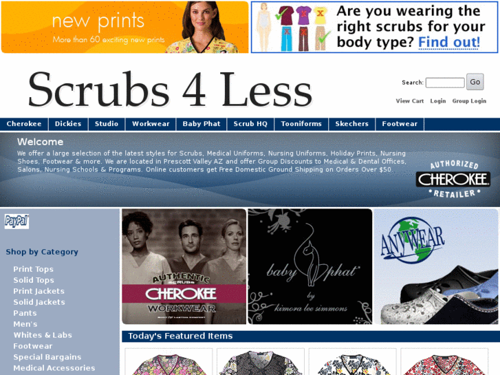 www.prescottscrubs4less-cherokee.com